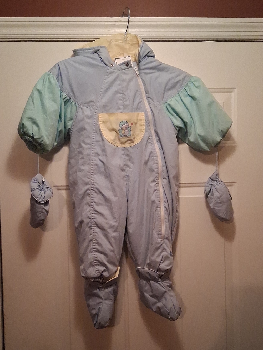 Absorba Baby Vintage Footed Snowsuit Blue & Green Baby 18M